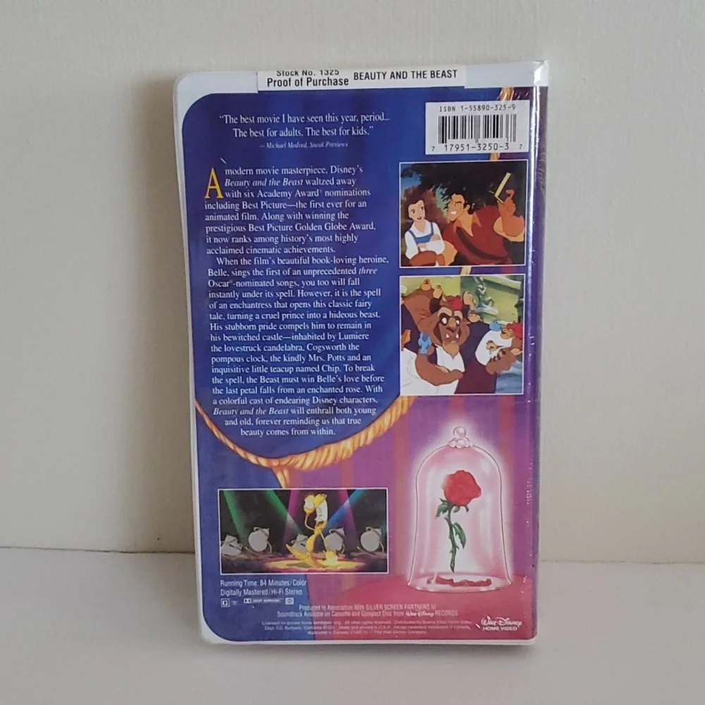 Vintage Disney Beauty and the Beast VHS Black Diamond